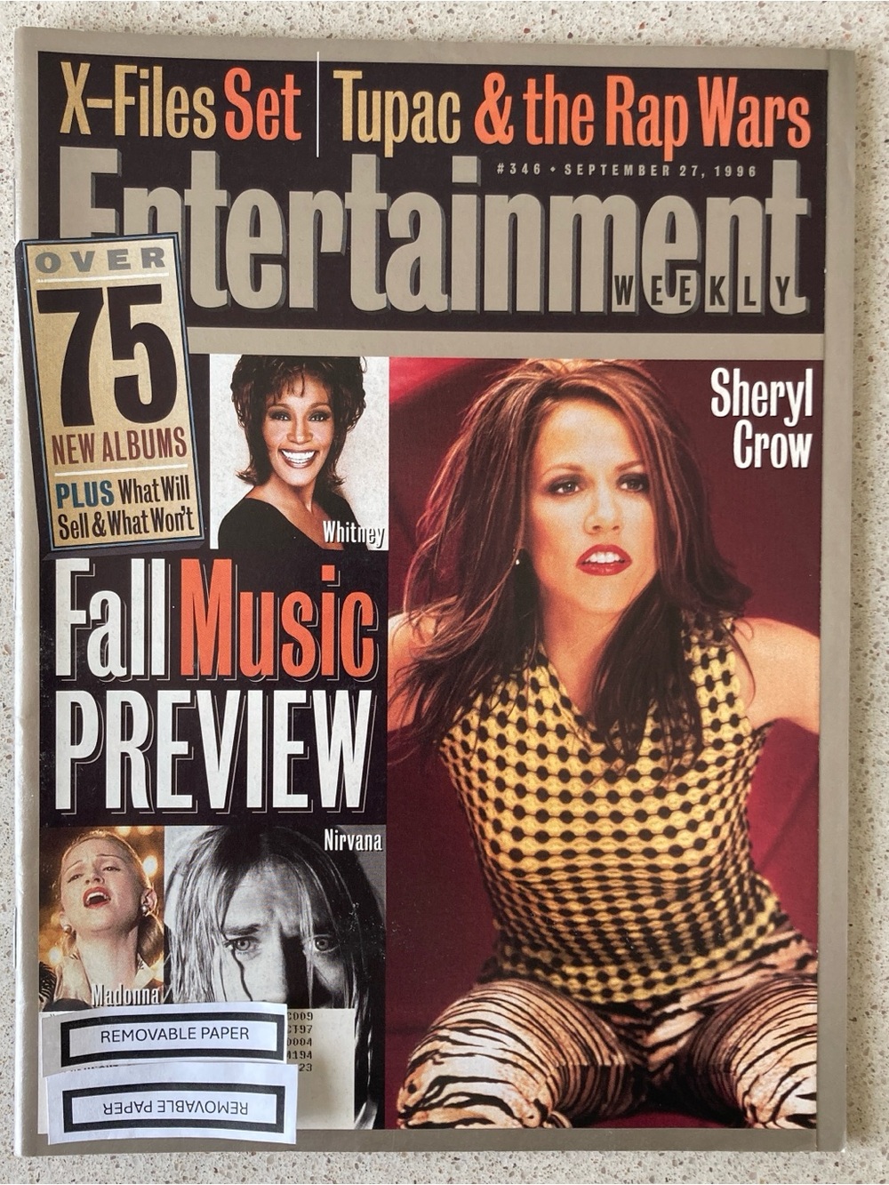 Entertainment Weekly Magazine Sheryl Crow Nirvana Madonna September 27 1996 Labe